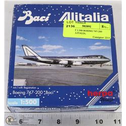 DIE CAST 1:500 BOEING 747-200 "BACI" ALITALIA.