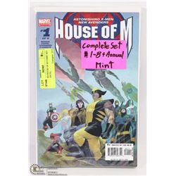 AVENGERS HOUSE OF M COMIC SET #1-8 & ANNUAL.