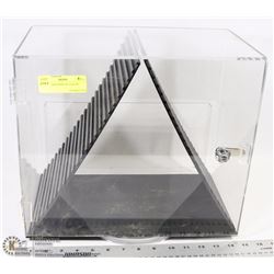 LAZY SUSAN DISPLAY CASE W/ KEYS.