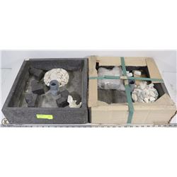 LOT OF 2 WATER FOUNTAINS - NO PUMP.