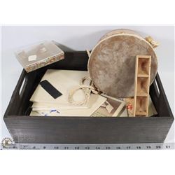 ARTIST'S FLAT WITH TILES , BEADS ETC