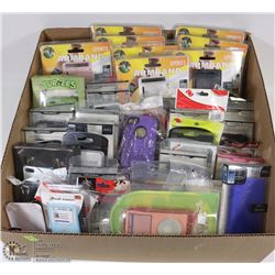 BOX OF ASSORTED CELLPHONE CASES.