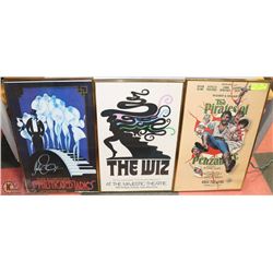LOT OF 3 FRAMED BROADWAY SHOW POSTERS