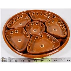 HAND MADE DIP DISH. 12” DIAMETER