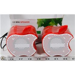 MULTIMEDIA  APPLE SHAPE MINI SPEAKERS