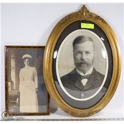 LOT OF 2 FRAMED ANTIQUE PICTURES