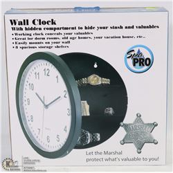 WALL CLOCK WITH HIDDEN COMPARTMENT.