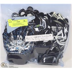 6 PACK OF YOUTH/ADULT HALLOWEEN SAFETY GLOVES