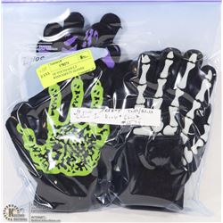 6 PACK OF YOUTH/ADULT HALLOWEEN SAFETY GLOVES