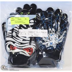 6 PACK OF YOUTH/ADULT HALLOWEEN SAFETY GLOVES