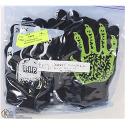 6 PACK OF YOUTH/ADULT HALLOWEEN SAFETY GLOVES