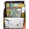 Image 1 : LOT OF PICTURES FRAMED AND CANVAS INCL ONE GOLD