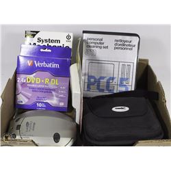 FLAT WITH MEMOREX DVD/CD CLEANER & ACCESSORIES