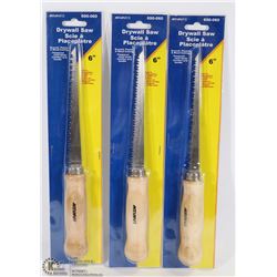 LOT OF 3 6" DRYWALL SAWS