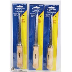 LOT OF 3 6" DRYWALL SAWS