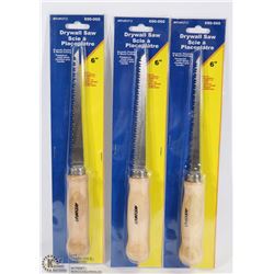 LOT OF 3 6" DRYWALL SAWS