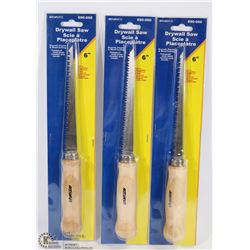 LOT OF 3 6" DRYWALL SAWS