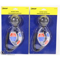 LOT OF 2 BATTERY TESTER