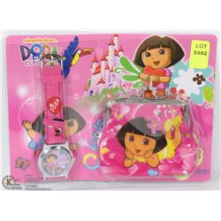 DORA THE EXPLORER WATCH AND WALLET COMBO
