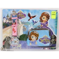 SOFIA THE FIRST WATCH AND WALLET COMBO