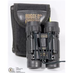 RUGGED EXPOSURE 8X21 BINOCULARS W/ CASE