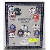 Image 1 : EDMONTON OILER UNIFORMS WALL DISPLAY 13” X 10 1/2”