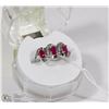 Image 1 : #68-RED RUBY & CZ RING