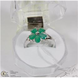 #49-GREEN EMERALD RING