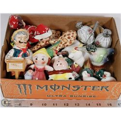 BOX OF VINTAGE SALT AND PEPPER