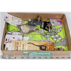 FLAT OF COSTUME JEWELRY SETS W/RING