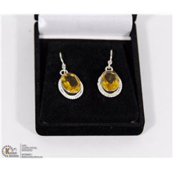 #101-CITRINE GEMSTONES EARRINGS