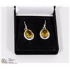 Image 1 : #101-CITRINE GEMSTONES EARRINGS