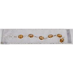 #100-CITRINE GEMSTONES BRACELET