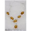 Image 1 : #98-CITRINE GEMSTONES NECKLACE