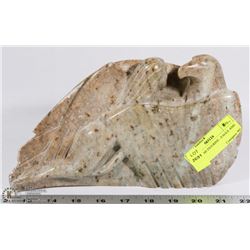 SOAPSTONE FIGURINE - EAGLE AND WOMAN