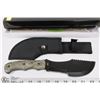 Image 1 : CAMO HANDLE HUNTING KNIFE WITH SHEATH