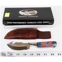 DEER CREEK STAINLESS STEEL HUNTING KNIFE