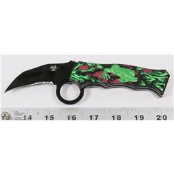 ZOMBIE THEMED TACTICAL KNIFE.