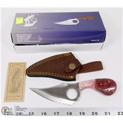 BONE HANDLE HUNTING KNIFE WITH SHEATH