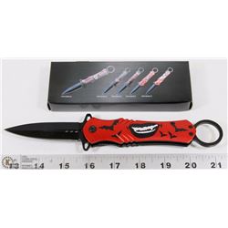RED VAMPIRE DESIGN TACTICAL KNIFE.