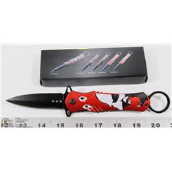 RED VAMPIRE DESIGN TACTICAL KNIFE.