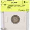 Image 1 : CANADA QUEEN VICTORIA 1899 SILVER DIME.