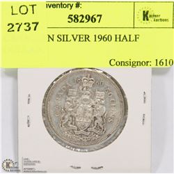 CANADIAN SILVER 1960 HALF DOLLAR.