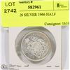 Image 1 : CANADIAN SILVER 1966 HALF DOLLAR.