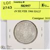 Image 1 : CANADIAN SILVER 1966 HALF DOLLAR.