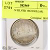 Image 1 : CANADIAN SILVER 1963 DOLLAR.