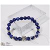 Image 1 : #110-BLUE LAPIZ BEAD BRACELET