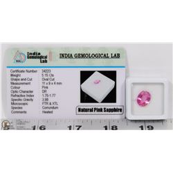 #95-NATURAL PINK SAPPHIRE GEMSTONE 5.15CT