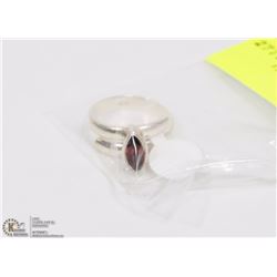 GARNET RED FIRE MARQUIS CUT RING SIZE 8