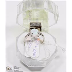 #105-AUSTRALIAN WHITE FIRE OPAL RING